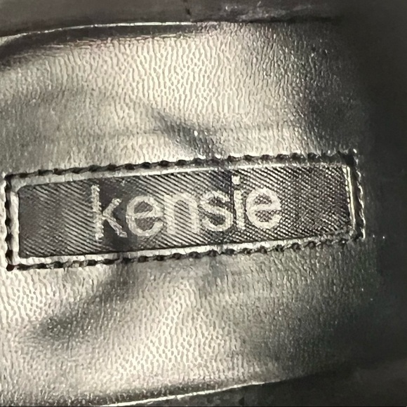 Kensie Black Suede Lyden Pointed Toe Block Heel Ankle Boots Size 7 Women’s - Picture 2 of 9